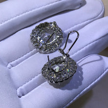 Load image into Gallery viewer, 15 Carat TW Yellow Oval Cut Halo VVS Moissanite Stud Earrings