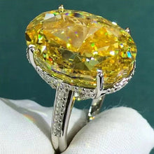 Load image into Gallery viewer, 30 Carat Pink Oval Cathedral Subtle Halo Moissanite Ring
