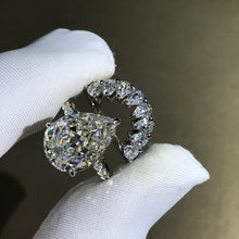 Load image into Gallery viewer, 8 Carat Pear Cut Moissanite Ring G-H Colorless VVS Bridal Set