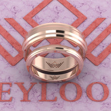 Load image into Gallery viewer, Couple's Wedding Bands Moissanite Set 005 D Color