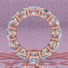Load image into Gallery viewer, 9.6 CTW Round Cut Eternity Bands D Color Basket Moissanite Ring