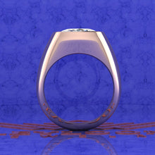 Load image into Gallery viewer, 6.1 CT Medium Cushion Cut Man Engagement Ring D Color Bezel Moissanite Ring
