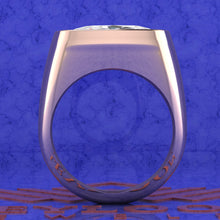 Load image into Gallery viewer, 9.7 CT Elongated Cushion Cut Man Engagement Ring D Color Bezel Moissanite Ring