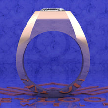 Load image into Gallery viewer, 3.5 CT Ascher Cut Bazel Man's Moissanite Engagement Ring D Color Active
