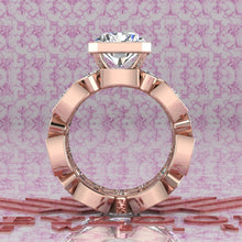 Load image into Gallery viewer, 16.45 CTW Medium Radiant Cut Two-Piece Bridal D Color Bezel Moissanite Set