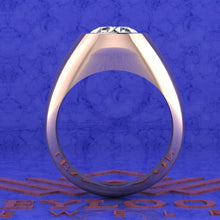 Load image into Gallery viewer, 3 CT Round Cut Bazel Man's Moissanite Engagement Ring D Color