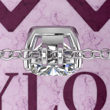 Load image into Gallery viewer, 6.5 CT Square Cushion Cut Solitaire Basket Moissanite Necklace D Color