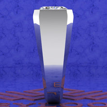 Load image into Gallery viewer, 6 CT Medium Emerald Cut Bazel Man's Moissanite Engagement Ring D Color