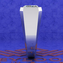 Load image into Gallery viewer, 10 CT Elongated Emerald Cut Bazel Man's Moissanite Engagement Ring D Color