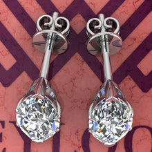 Load image into Gallery viewer, 3 CT x2 Marquise Cut Stud D Color Basket Moissanite Earrings