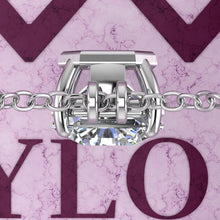 Load image into Gallery viewer, 6.5 CT Square Radiant Cut Solitaire Basket Moissanite Necklace D Color