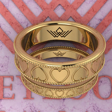 Load image into Gallery viewer, Couple's Wedding Bands Moissanite Set 001