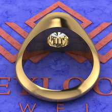 Load image into Gallery viewer, 3 CT Round Cut Bazel Man's Moissanite Engagement Ring D Color