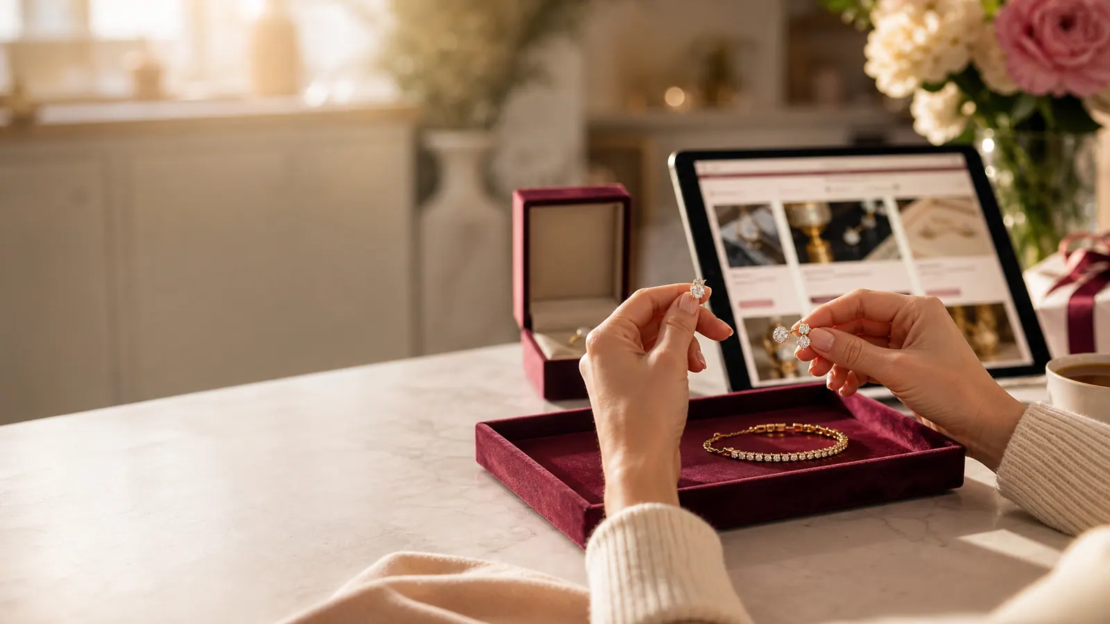 Jewelry gift directions arranged for a thoughtful family occasion