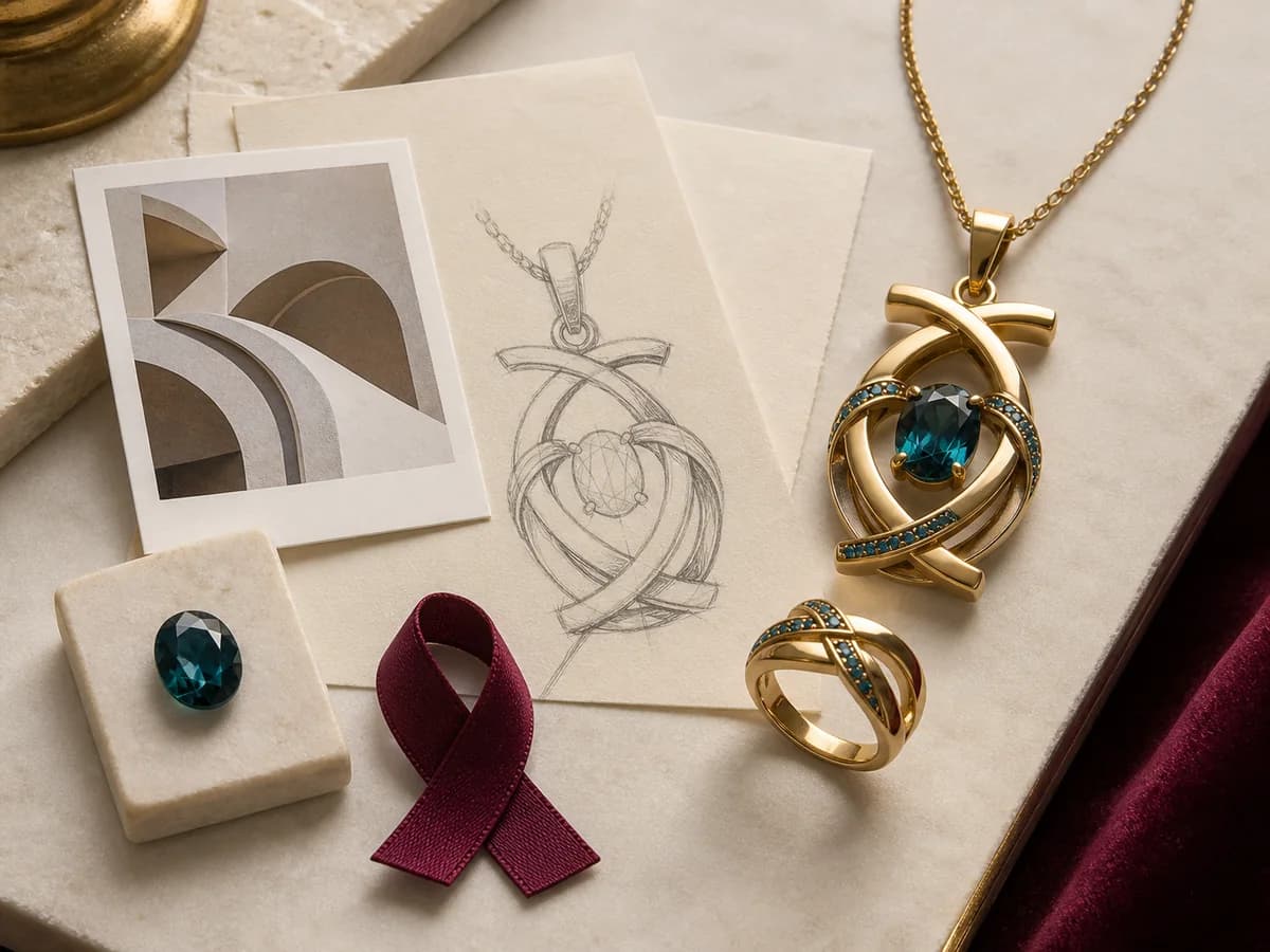 Illustrative custom-jewelry directions beginning with a permitted photo, stone, drawing, or idea