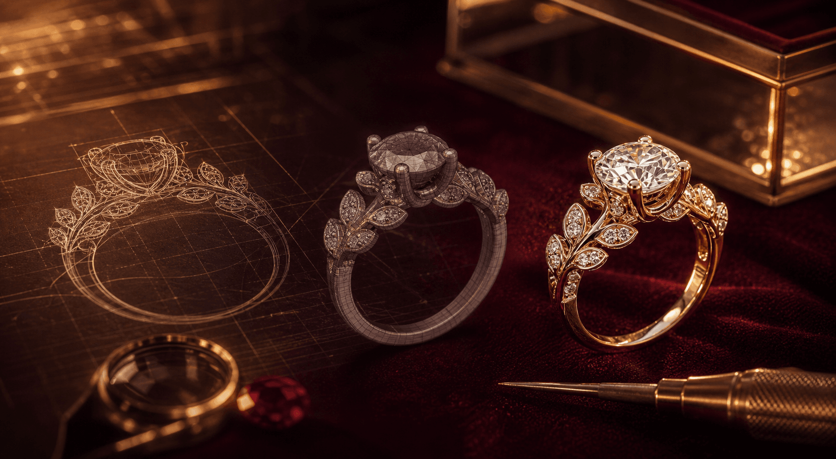 Leyloon custom jewelry design and making process