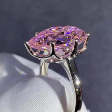 Load image into Gallery viewer, BIG 6 Carat Pink Pear Cut 7 Prong Solitaire VVS Moissanite Ring