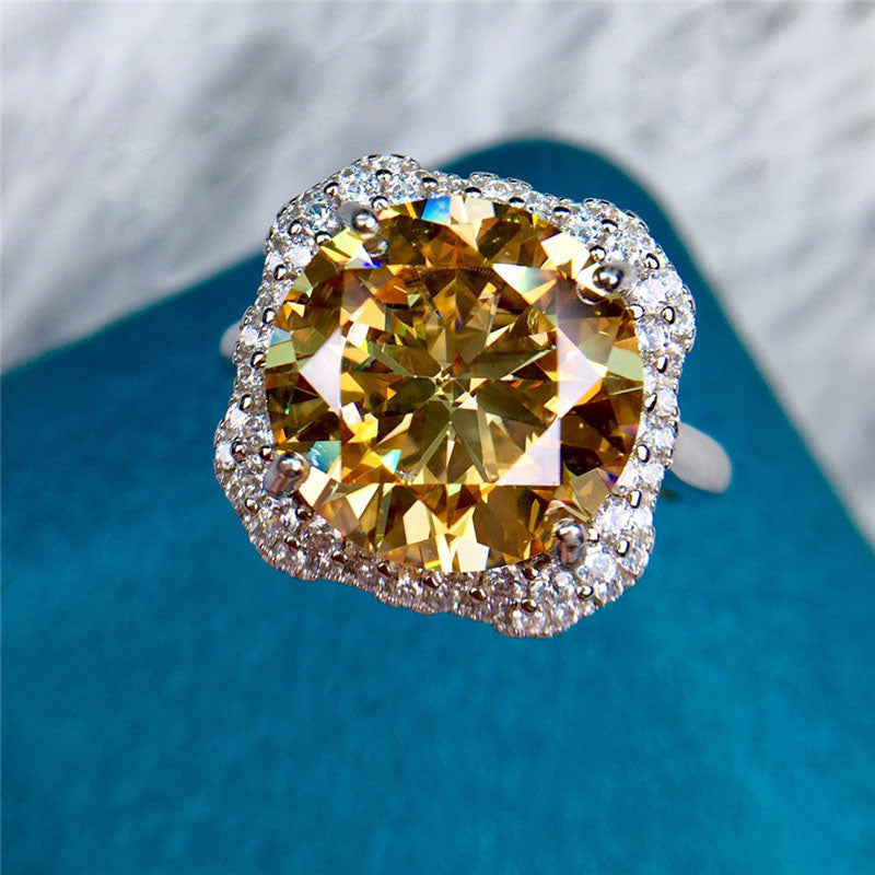 Size- 4 - Solid 14k Yellow Gold Round Solitaire CZ Cubic Zirconia  Engagement Ring 1.0 ct