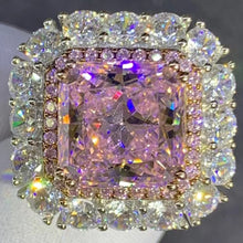 Load image into Gallery viewer, Girly 8 Carat Pink Square Radiant Cut VVS Moissanite Ring