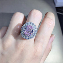 Load image into Gallery viewer, Romantic 5 Carat Pink Oval Cut VVS Moissanite Ring