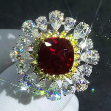 Load image into Gallery viewer, 6 Carat Two-tone Cushion Cut Ruby with Durable 9K Gold Ring