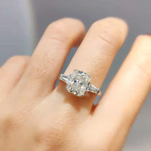 Load image into Gallery viewer, 3 Carat D Color Radiant Cut Double Prong Basket Tapered Shank VVS Moissanite Ring