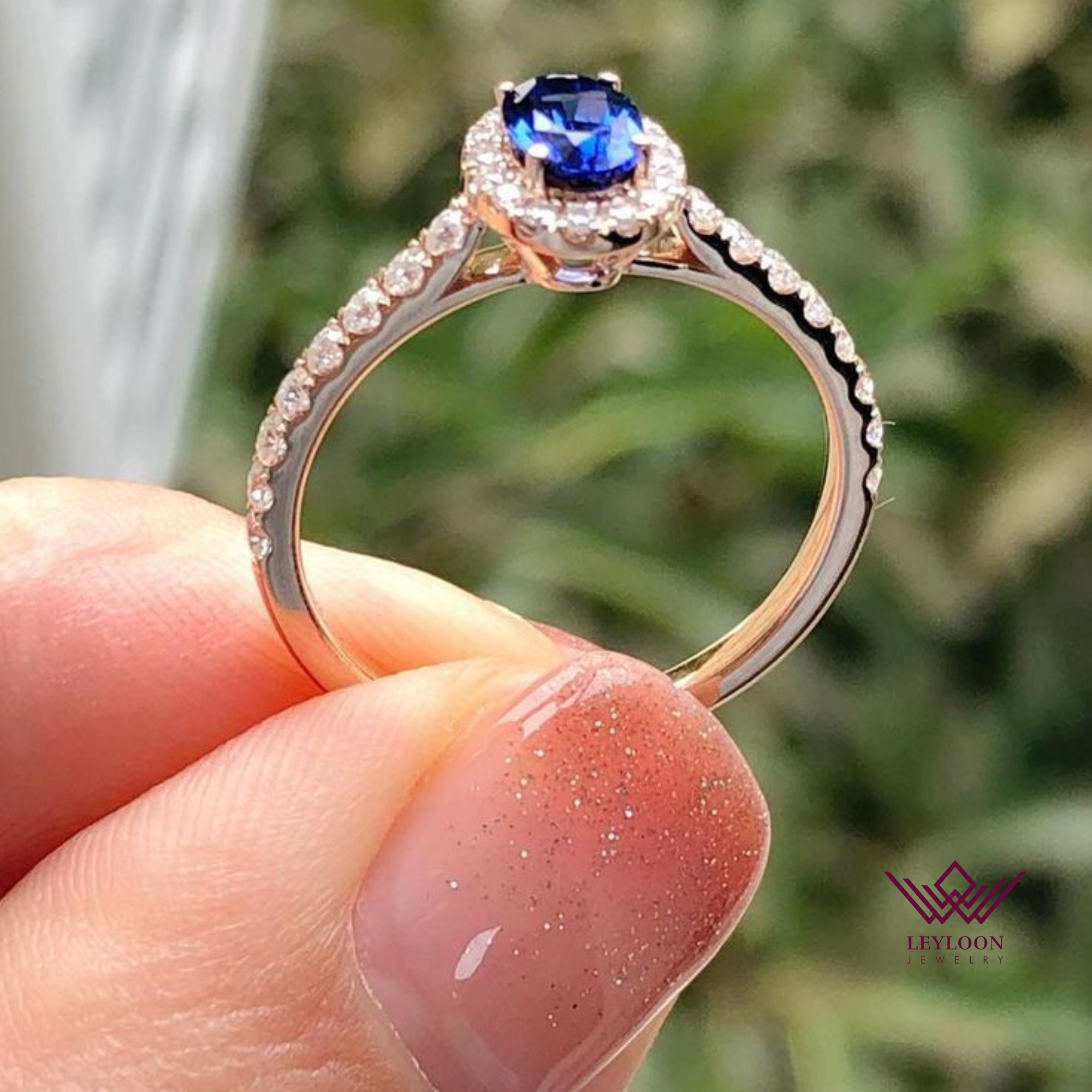 Diamond Castle Heart Ring, Blue Color Heart, Diamond Ring,Birthday Gif –  mbjewelrymetal