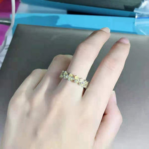 6 Carat K-M Colorless Pear Cut Basket Band VVS Simulated Sapphire Ring