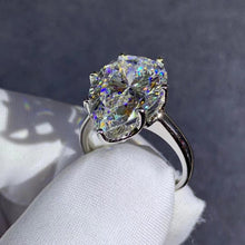 Load image into Gallery viewer, BIG 8 Carat K-M Colorless Pear Cut Moissanite Ring 7 Prong Solitaire VVS