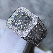 Load image into Gallery viewer, 5 Carat Colorless Round Cut Pave Wide Tapered Band VVS Certified Moissanite Ring
