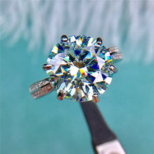 Load image into Gallery viewer, 5 Carat Round Cut Moissanite Ring Bead Set Certified VVS D Color