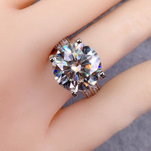 Load image into Gallery viewer, 6 Carat Round Cut D Colorless Double Band GIA VVS1 Diamond Ring