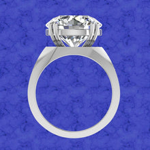 Load image into Gallery viewer, 10 Carat Round Cut Moissanite Men&#39;s Ring Pave Double Prong VVS D Colorless