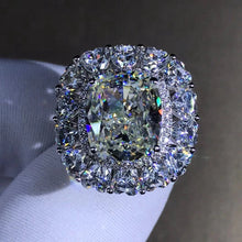 Load image into Gallery viewer, 6 Carat Cushion cut Moissanite Ring Rare Size VVS G-H Color