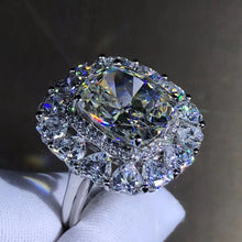 Load image into Gallery viewer, 6 Carat Cushion cut Moissanite Ring Rare Size VVS G-H Color