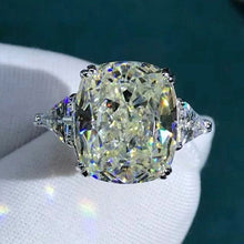 Load image into Gallery viewer, 5 Carat Cushion cut Moissanite Ring Rare Size VVS K-M Color