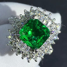 Load image into Gallery viewer, 2 Carat Asscher Cut Lab Made Emerald with Durable 9K Gold
