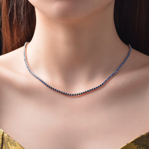 The Ruby Sapphire Rope Choker Necklace