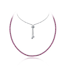 Load image into Gallery viewer, The Ruby Sapphire Rope Choker Necklace