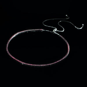 The Ruby Sapphire Rope Choker Necklace