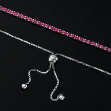 Load image into Gallery viewer, The Ruby Sapphire Rope Choker Necklace