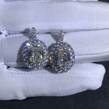 Load image into Gallery viewer, 3 Carat Colorless Oval Cut VVS Simulated Moissanite Drop Earrings
