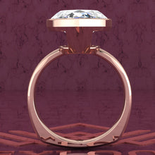 Load image into Gallery viewer, 7.5 Carat Marquise Cut Bezel Euro Shank Solitaire D Color Moissanite Ring