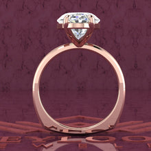 Load image into Gallery viewer, 5.5 Carat Elongated Oval Cut 4 Prongs Solitare D Color Basket Moissanite Ring