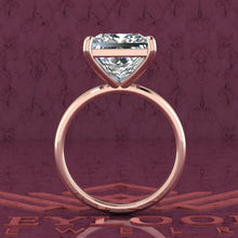 Load image into Gallery viewer, 5 Carat Princess Cut 4 Prong Solitaire D Color Basket Moissanite Ring