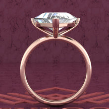 Load image into Gallery viewer, 5 Carat Triangle Cut 3 Prongs Solitaire D Color Basket Moissanite Ring