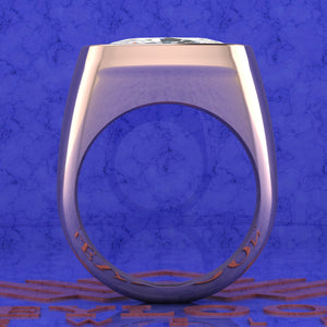 9.7 CT Elongated Cushion Cut Man Engagement Ring D Color Bezel Moissanite Ring