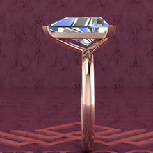 Load image into Gallery viewer, 5 Carat Triangle Cut 3 Prongs Solitaire D Color Basket Moissanite Ring