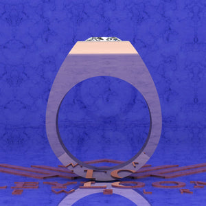 4.5 CT Princess Cut Bazel Man's Moissanite Engagement Ring D Color