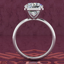 Load image into Gallery viewer, 3.5 Carat Square Radiant Cut 4 Prong Solitaire D Color Basket Moissanite Ring